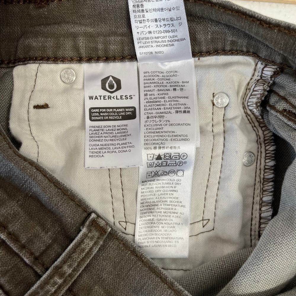 Levi's 511 Slim Fit Stretch Jeans Mens Fits 29x27 Olive Khaki Brown Cowboy - Picture 8 of 10